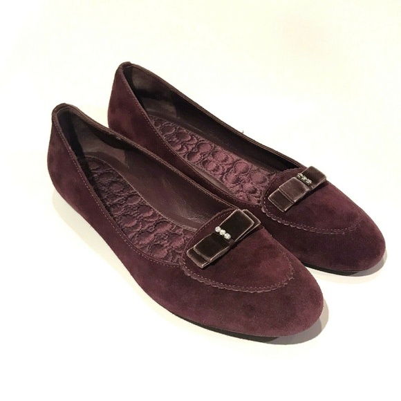 coach suede flats